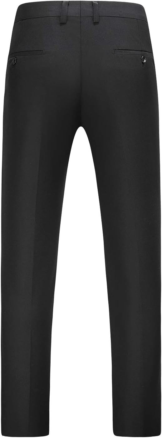 Black Men’s Workwear Pants – Straight Fit Formal Trousers for Daily Use
