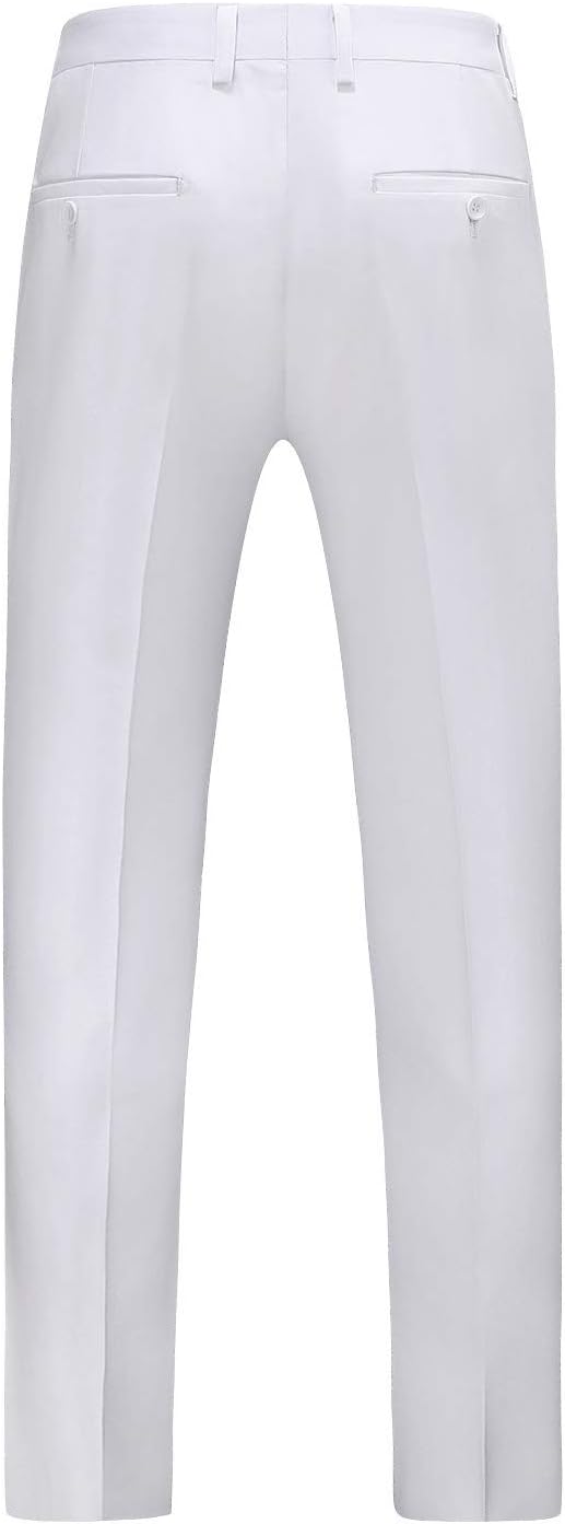 White Men’s Workwear Pants – Straight Fit Formal Trousers for Daily Use