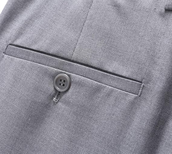 Grey Men’s Workwear Pants – Straight Fit Formal Trousers for Daily Use