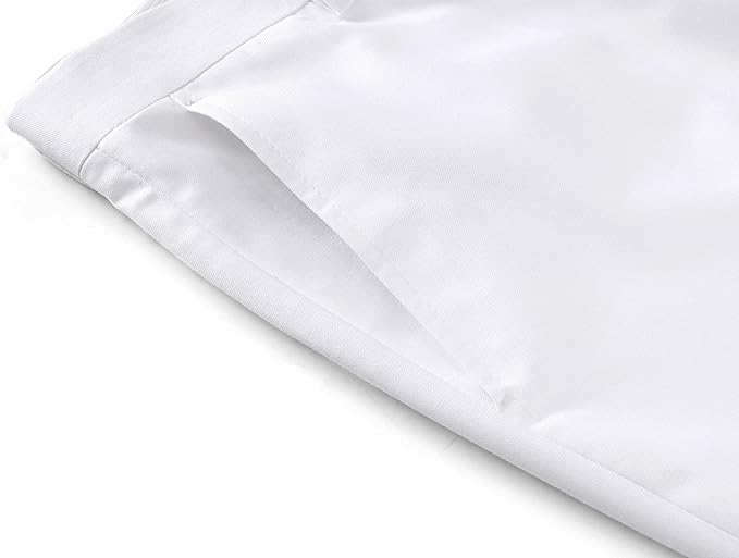 White Men’s Workwear Pants – Straight Fit Formal Trousers for Daily Use
