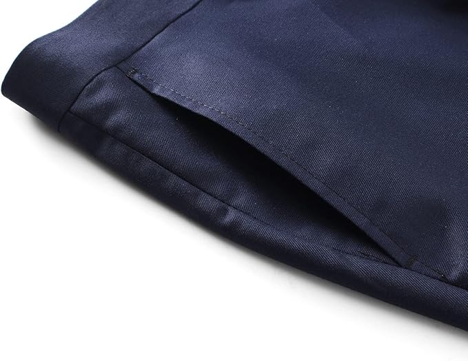 Navy Blue Men’s Workwear Pants – Straight Fit Formal Trousers for Daily Use