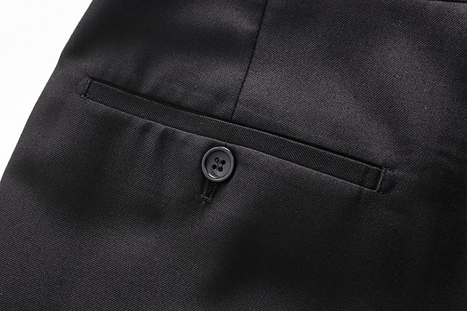 Black Men’s Workwear Pants – Straight Fit Formal Trousers for Daily Use