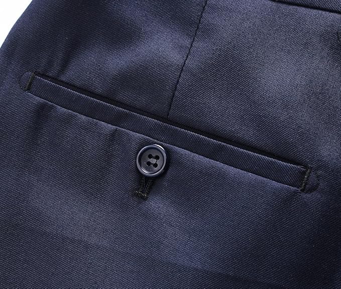Navy Blue Men’s Workwear Pants – Straight Fit Formal Trousers for Daily Use