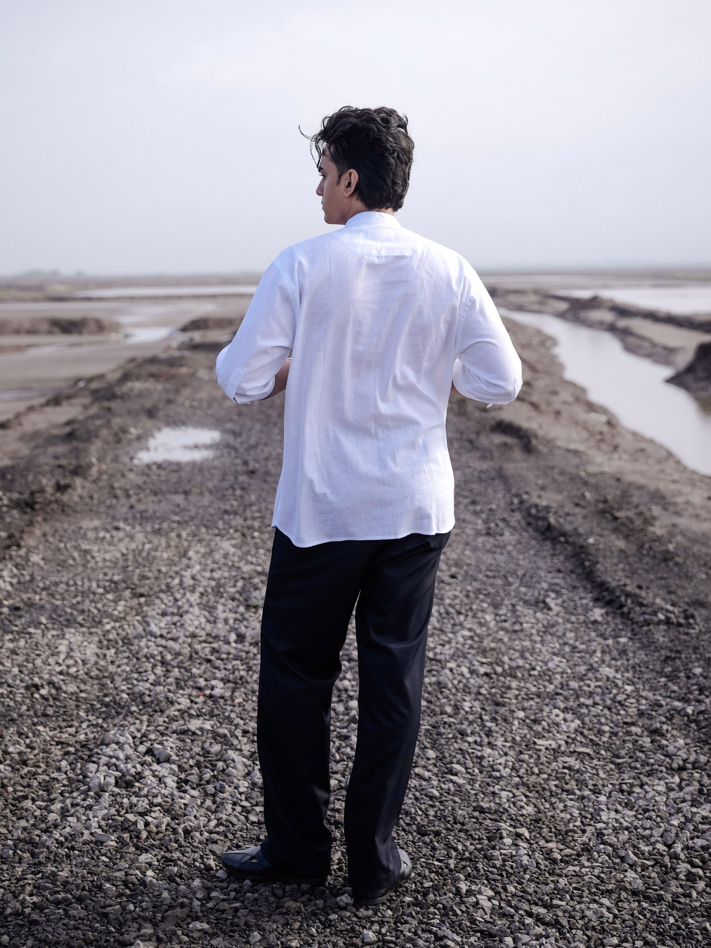 Stylish White Shirt for Men | Trendy Hand Paint Shirt Cotton Linen