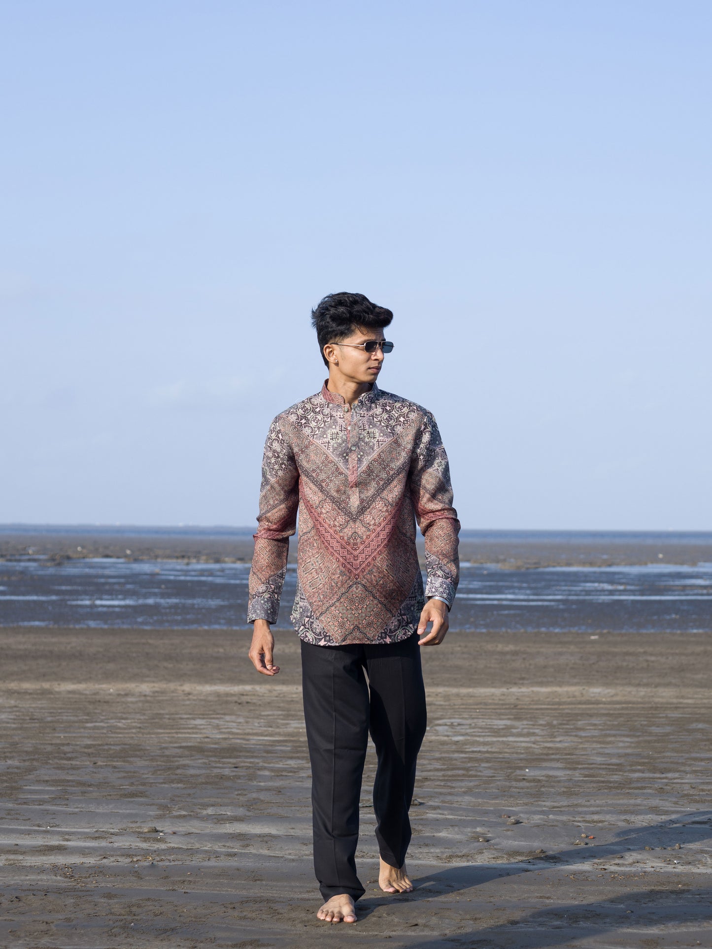 Modern Ethnic Wear Stylish Printed Shirt for Men