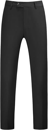 Black Men’s Workwear Pants – Straight Fit Formal Trousers for Daily Use