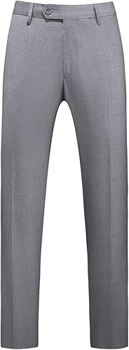 Grey Men’s Workwear Pants – Straight Fit Formal Trousers for Daily Use