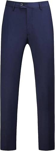 Navy Blue Men’s Workwear Pants – Straight Fit Formal Trousers for Daily Use