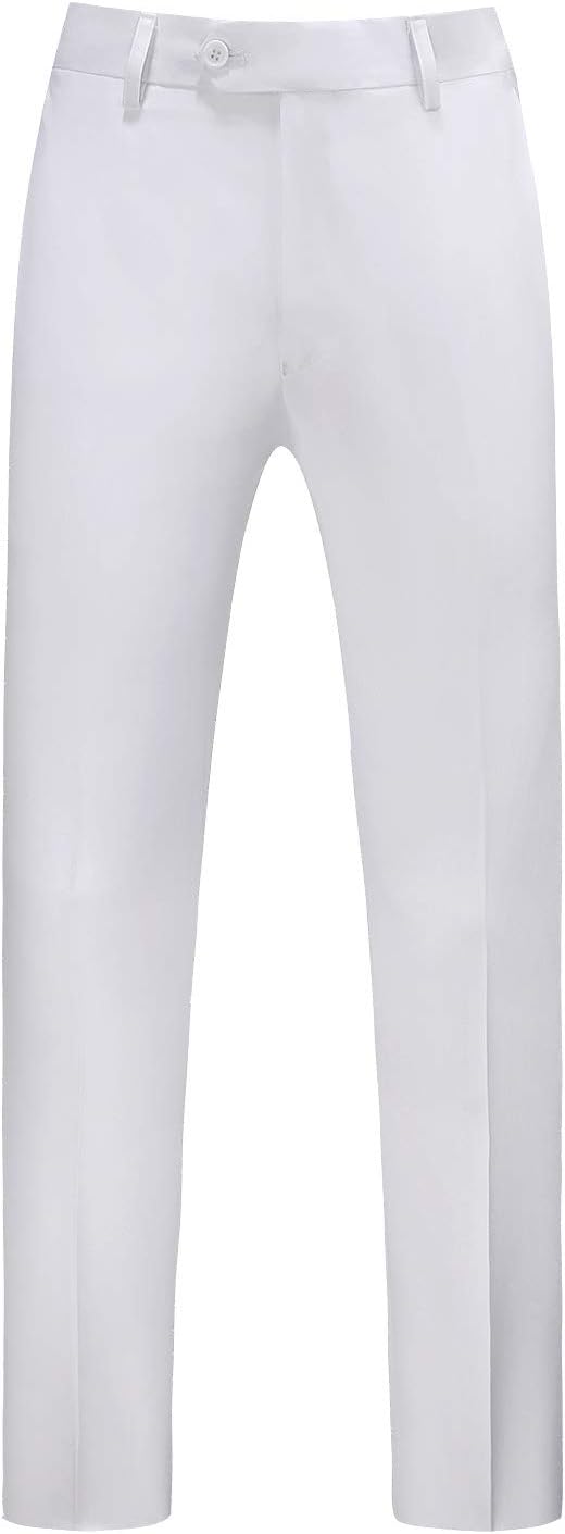 White Men’s Workwear Pants – Straight Fit Formal Trousers for Daily Use