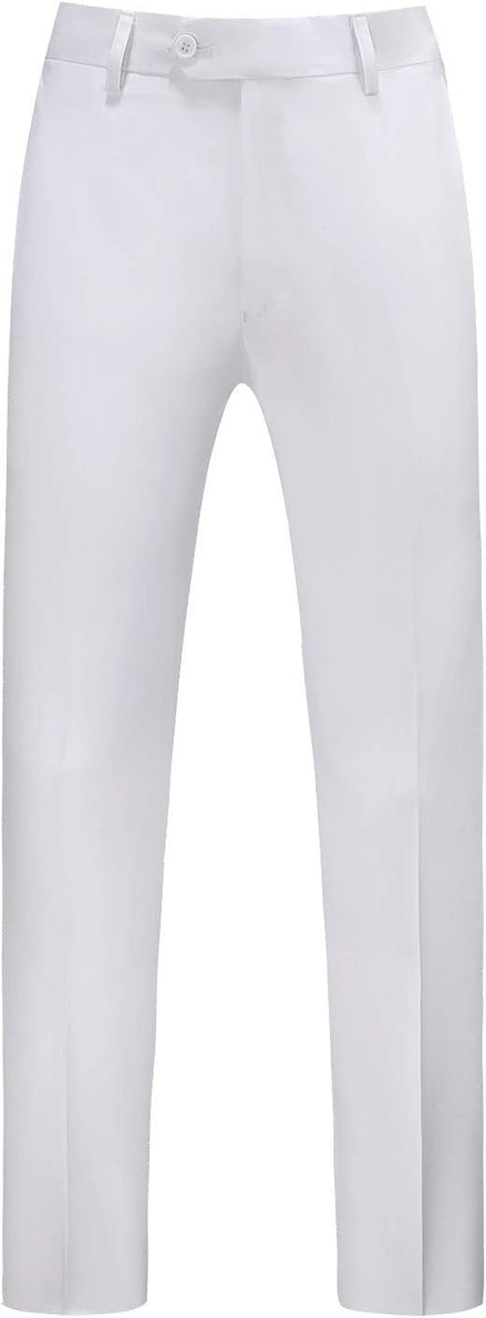 White Men’s Workwear Pants – Straight Fit Formal Trousers for Daily Use