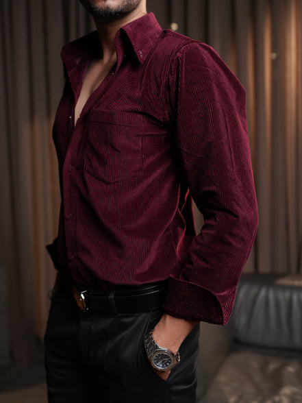 Classic Corduroy Button-Down Shirt