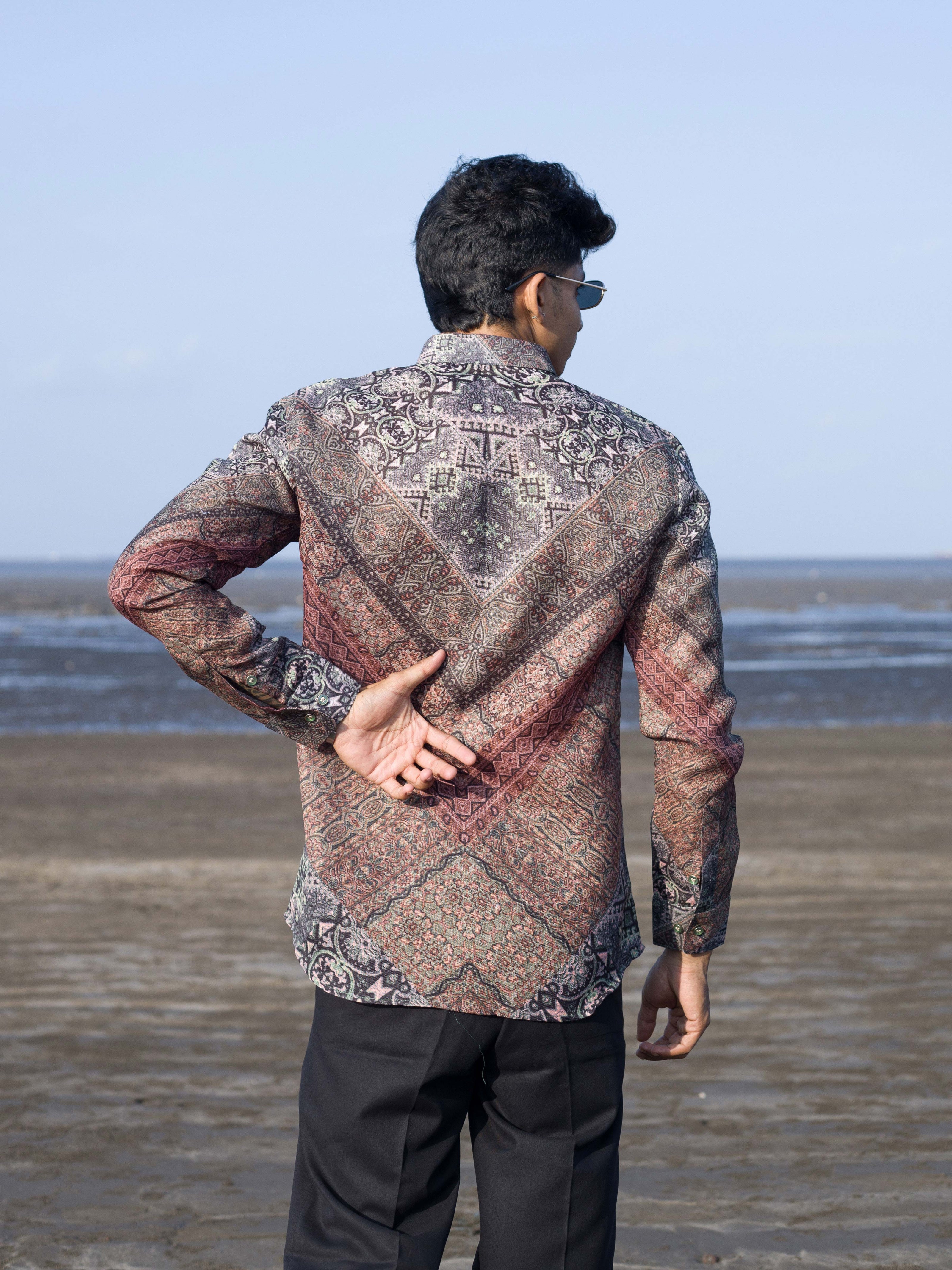 Modern Ethnic Wear Stylish Printed Shirt for Men